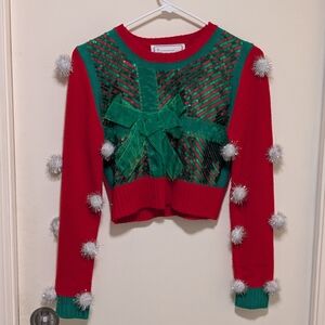 Festive Red and Green Holiday Sweater